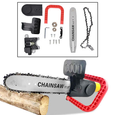 

Greensen Angle Grinder to Electric Chain Saw Converter Adapter Chain Saw Bracket Set Woodworking Tool