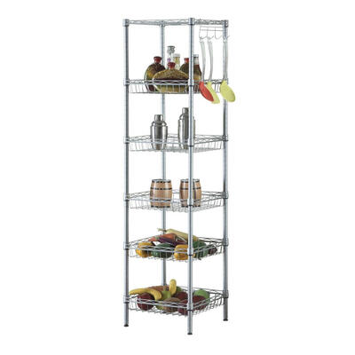 

Heavy Duty 6 Tier Metal Shelving Rack Adjustable Storage Shelves63x14x14