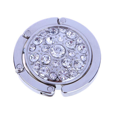 

Portable Alloy Rhinestone Foldable Purse Bag Hanger Handbag Hook Table