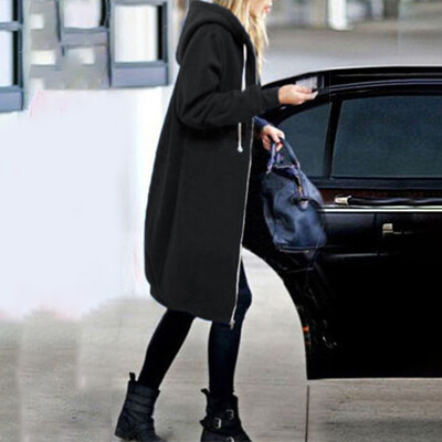 

2019 Womens Warm Fuzzy Casual Oversize Coats Jacket Overcoat Zipper Outwear