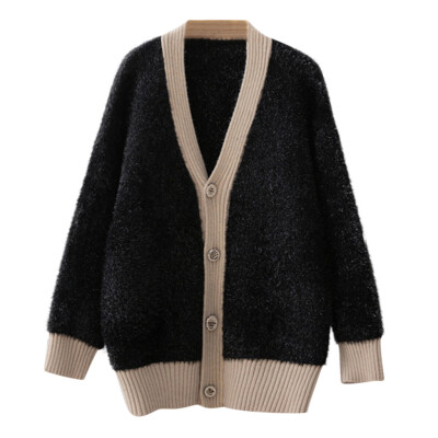 

Toponeto Ladies Long Sleeve Casual Solid Cardigan Winter Loose Button Women Sweater Coat