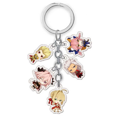 

Japanese Anime Fate Zero Keychain Cartoon Figure Fate Stay Night Car Key Chains