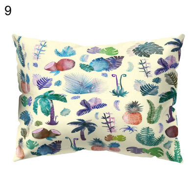 

Multicolor Eucalyptus Leaf Cactus Peony Pillow Case Cushion Cover Home Decor