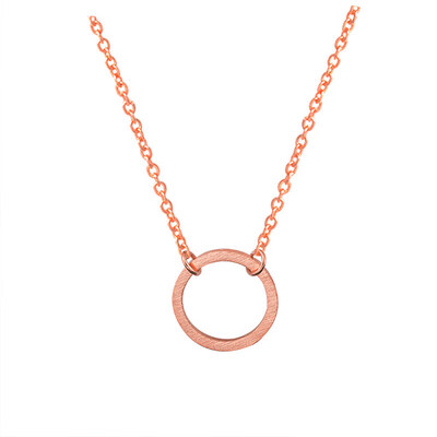 

Hot Shiny Paved Tiny Crysral Circle Round Necklaces & Pendants Silver Rose Gold Color Chain Jewelry For Women