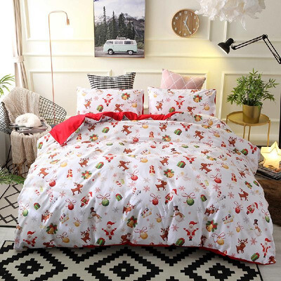 

Comforter Duvet Cover Set Merry Christmas Gift Bedding Set Bedclothes Cover Pillowcase