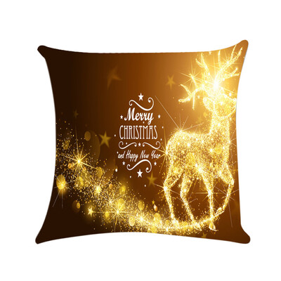 

Tailored Happy Christmas Pillow Cases Sofa Cushion Cover Home Decor Pillow Case