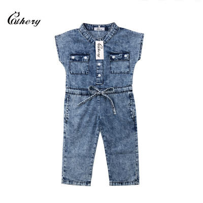 

Summer Toddler Baby Kids Girls Denim Blue Romper Bodysuit Jumpsuit Outfits Clothes