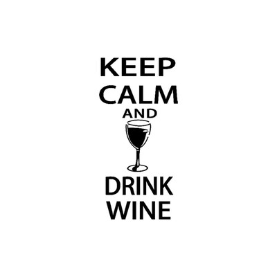 

〖Follure〗Wall Sticker-Keeping Calm&Drinking Wine-Funny Bar Pub Wall Art Decor