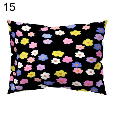 

Flower Rhombus Plaid Triangle Pillow Case Cushion Cover Sofa Bed Car Cafe Decor