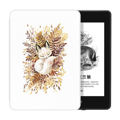 

Bai Tu only adapts to the new 2018 Kindle Paperwhite 4 painted protective cover Amazon e-book reader sleep shell jungle sleeping fox