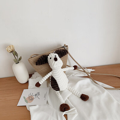 

New Korean version of the small bag funny ugly cute straw package cartoon doll girl small bag tide