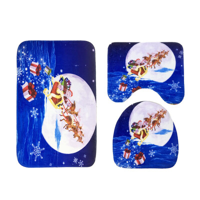 

〖Follure〗3pcs Christmas Suction Grip Bath Mat Bathroom Kitchen Carpet Doormats Decor