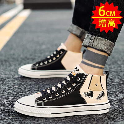 

Mens shoes tide shoes summer high trend casual Joker autumn high graffiti canvas board shoes