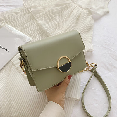 

Qiao Bani 2019 new Korean chic fashion solid color chain small square bag wild single shoulder diagonal trend handbags