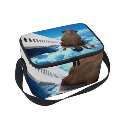 

ALAZA Lunch Box Insulated Humor Elephant Lunch Bag Large Cooler Tote Bag for Men Women