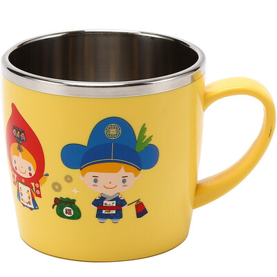 

Lock & Lock LOCK&LOCK HelloBeBe Imported Stainless Steel Cutlery Childrens Milk Cup Cartoon Cup With Handle Cup 250ml LBB486