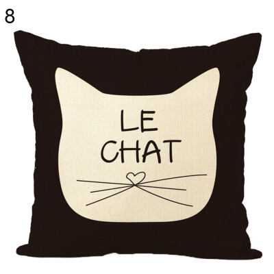 

Cute Cat Printed Soft Throw Pillow Case Cushion Cover Sofa Bed Car Home Decor