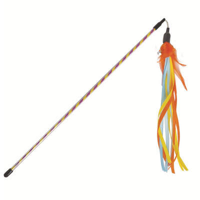 

Interactive Pet Catcher Toys Teaser Wand Toy Interactive Pet Catcher Toys Teaser Wand Toy Durable Rod Long Colorful Ribbon