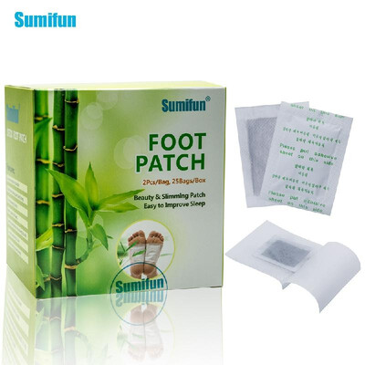 

Sumifun Bamboo Vinegar Foot Pads 50 Relief Foot Patches 50 Adhesive Sheets Relief Stress & Improving Sleep Patches