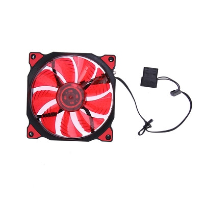 

15 LED Lights Clear 120mm Quiet PC Case Cooling Fan Mod All Color