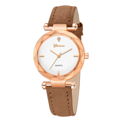 

High Quality Women Watches Geneva Irregular Dial Ladies Quartz Wristwatch Casual Leather Strap Clock Gift Relogio Feminino