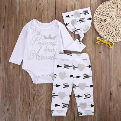 

Newborn Baby Boy Girl Long Sleeve Tops Floral Pants Hat Outfits Set Clothes