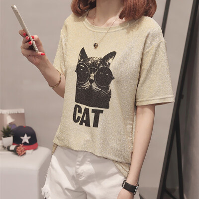 

JOY OF JOY Jingdong womens 2019 new Korean ins loose T-shirt female short-sleeved summer bottoming shirt T-shirt shirt female tide JWTD191763 yellow M