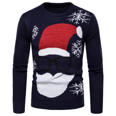 

Toponeto Mens New Autumn Spring Fashion Christmas Long Sleeve O-Neck Tops Sweater