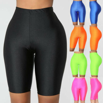 

New Womens Plain Gym Active Summer Cycling Shorts Stretch Basic Short Hot Pants
