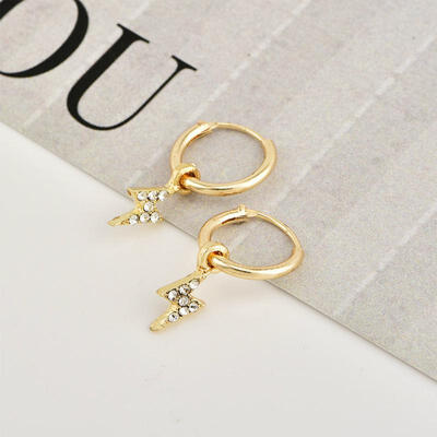 

New Popular Earrings For Women Earings Fashion Jewelry Simple Copper Rings Lightning Gold Earrings Foreign Trade Gift Wholesale