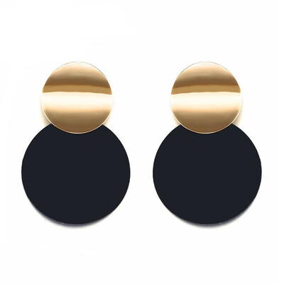 

EK815 Big Vintage Charm Earrings for Women Geometric Statement Earring 2018 Punk Metal Drop Earring Fashion Party Jewelry Gift