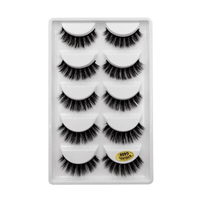 

5 Pairs Chemical Fiber Thick Fake Eyelashes Handmade Nature False Lashes