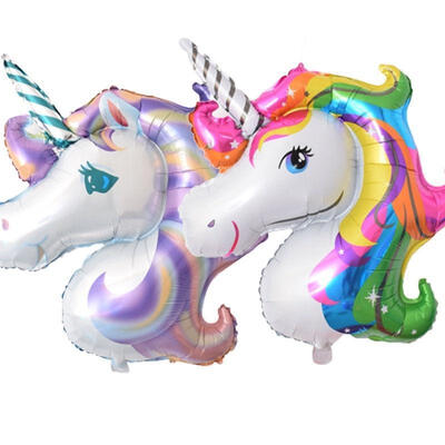 

Supershape Rainbow Unicorn Head Foil Balloon Childrens Birthday Party Decoration