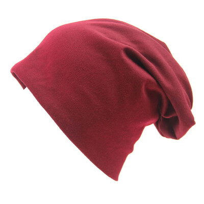 

Autumn&Winter New Women Unisex Knitted Cotton Hat Sports Street Style Solid Color Hip Hop Casual Loose Button Lazy Hat