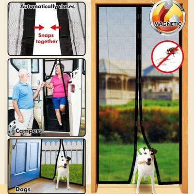 

Hands Free Magic Mesh Screen Net Door with Magnets Anti Mosquito Bug Curtain