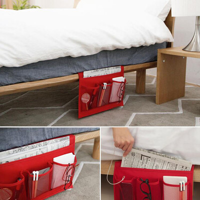 

Toponeto Bedside Sofa Table Cabinet Storage Organizer Pocket Oxford Cloth Book Phone Bag