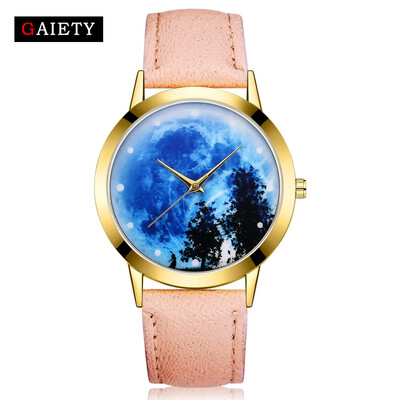 

GAIETY Fashion Women Watches Female Starry Sky Dial Leather Quartz Wrist Watch Montre Femme Ladies Watch reloj mujerbayan kol