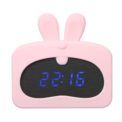 

Mini LED Digital Alarm Clock USB & Battery Operated Time Date Temperature Display Sound Control Alarm Clock with Adjustable Lumina
