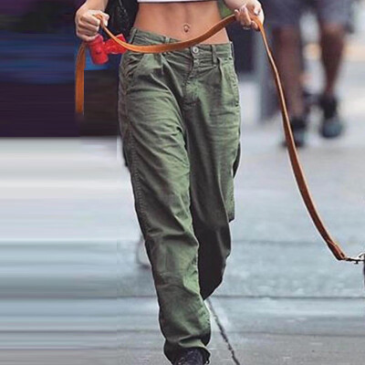 

Womens Trousers Loose Sweatpants Casual Pure Color Sports Long Pants Overalls