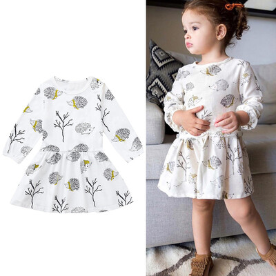 

Toddler Kids Baby Girl Cartoon Floral Princess Party Dresses Clothes Outfits