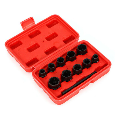 

〖Follure〗Steel Nut Bolt Stud Extractor Set Tool Kit For RemovalLocking Wheel Nuts 11Pcs