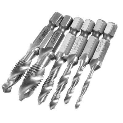 

1Pc 2 In 1 14" Hex Shank HSS Metric Right Hand Screw Thread Tap Taper & Drill Bits M10