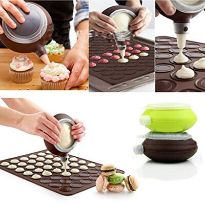 

Silicone Macaroon Mold Kit Pastry Mat Pad Pipe Decorating Nozzle Baking Tool Set