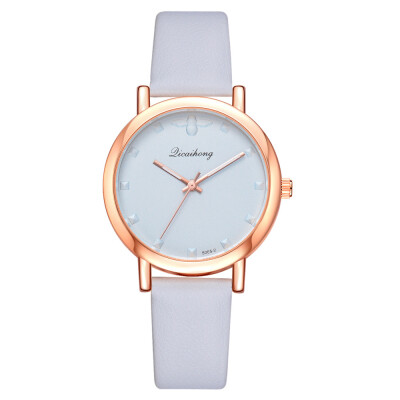 

Womens fashion alloy PU fashion watch wish new ladies trendy quartz watch