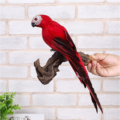 

Living Room Bedroom Decoration Home Park Garden Vivid Artificial Bird Fancy Feather Parrot Decorative Prop