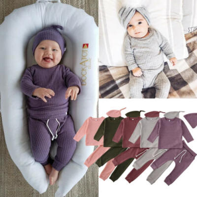 

AU 3PCS Infant Baby Girls Boys Winter Clothes Tops T-Shirt Pants Leggings Outfit