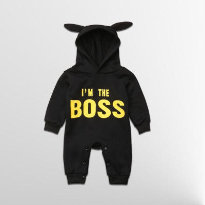 

Autumn Winter Newborn Infant Baby Boy Girl Cotton Hooded Romper Jumpsuit Clothes Outfit One Piece 0-18M