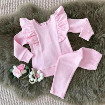 

Toddler Baby Girl Cotton Clothes Long Sleeve Tops T-shirt Pants Outfits Autumn