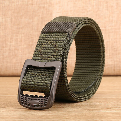 

Fashion Unisex belt high quality Nylon weaving Alloy buckle Men belt solid color casual Men&Women cowboy pants belt