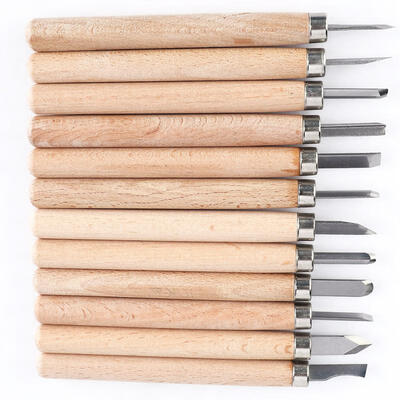 

Greensen 12Pcs High Carbon Steel Handle Burin Blade Wood Carving Tool Set